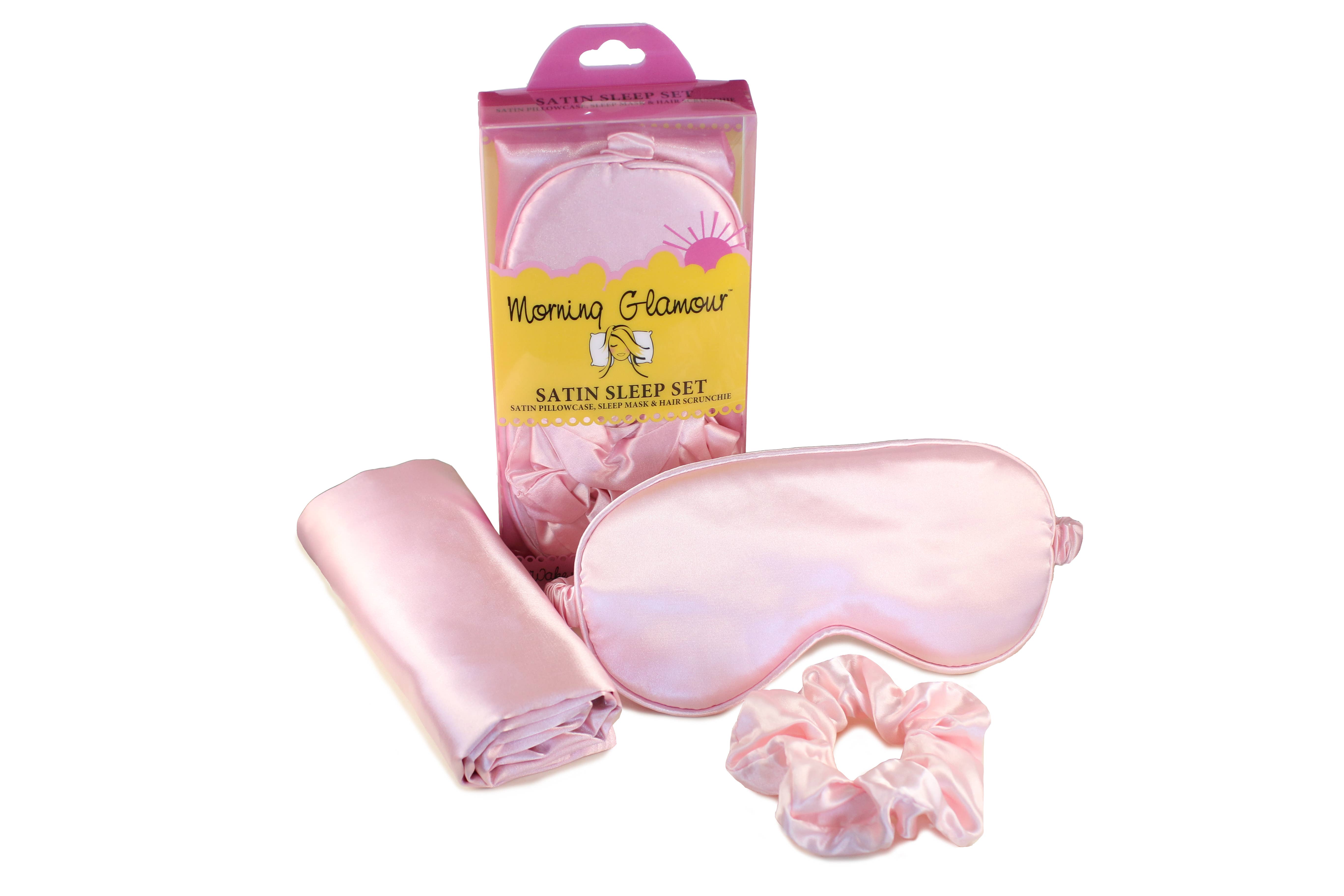 Morning Glamour - Vente Taies/housses d'oreiller - Set de sommeil satin 3-en-1 : taie d’oreiller, masque pour les yeux et chouchou19