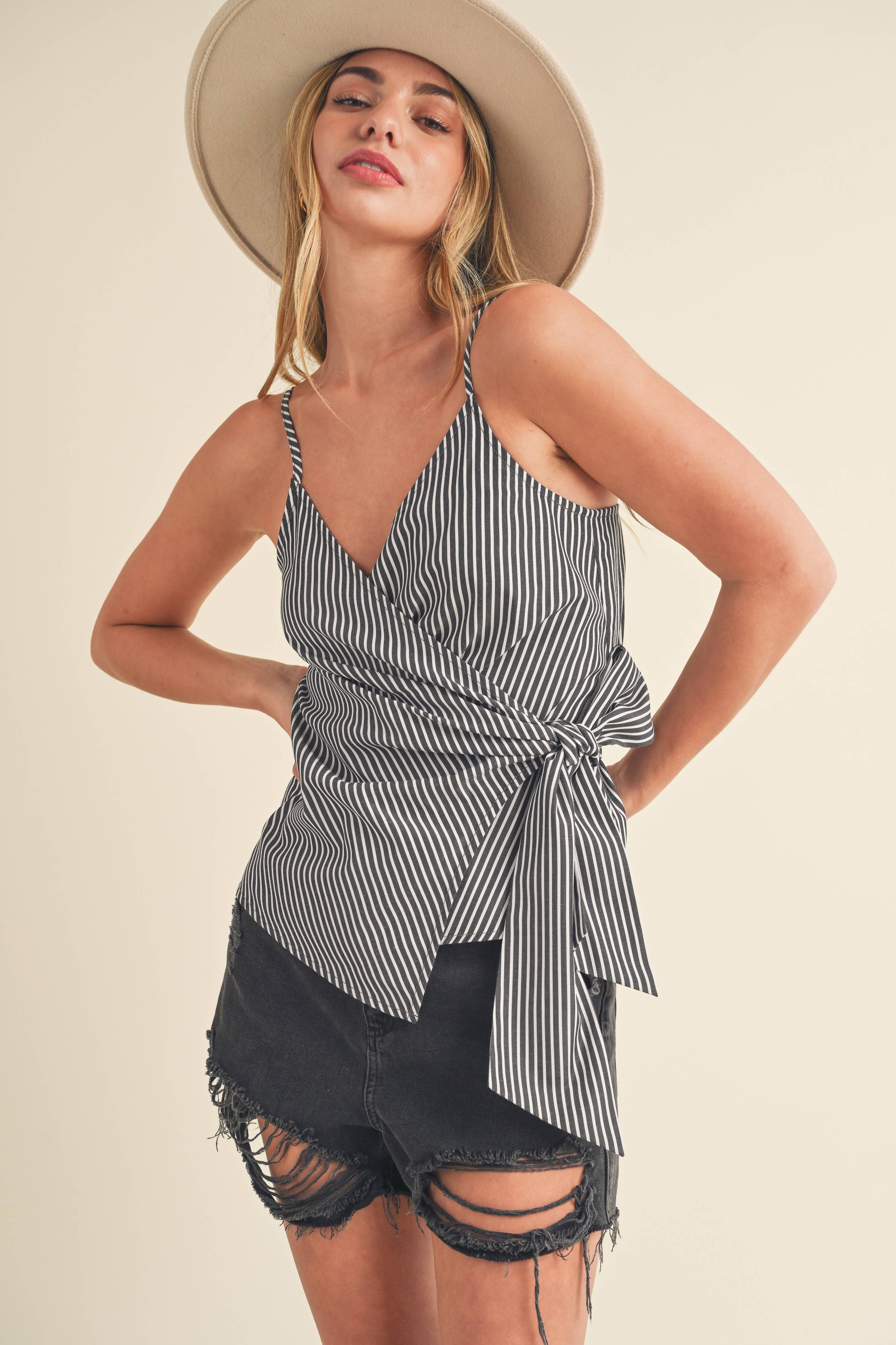 AEMI + CO - Wholesale Blouse - Women's - 8237BD Salley Wrap Top2