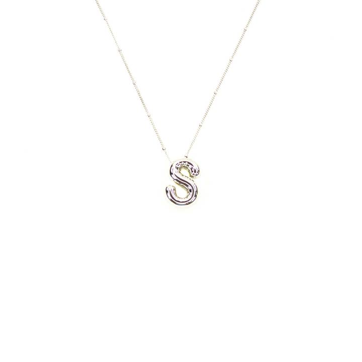 Savvy Bling - Wholesale Pendant/charm necklace - Initial Balloon Bubble Gold Necklace164