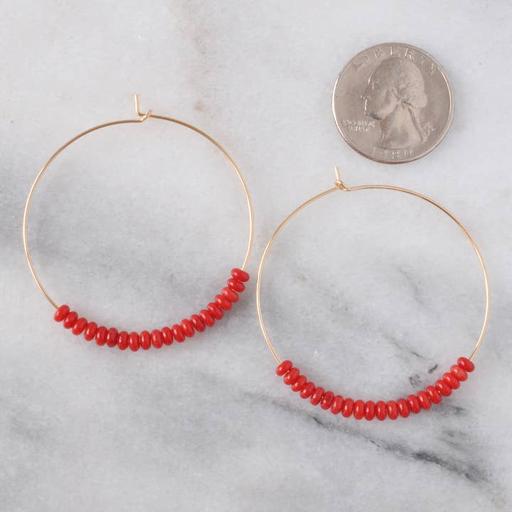 Libby & Smee - Vendita all'ingrosso Orecchini a cerchio - Orecchini a Cerchio in oro con grandi pietre preziose13