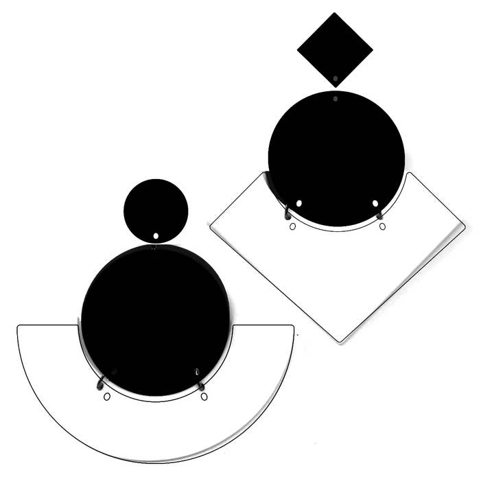 MIRANDA BW statement earrings BLACK&WHITE line for wholesale by ALEX+SVET