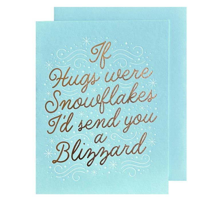 If Hugs Were Snowflakes Thinking of You Card for wholesale by The Social Type