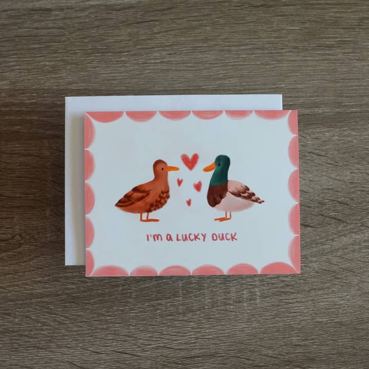 Fun Gal Studio - Wholesale Love Card - I'm a Lucky Duck - Love you / Anniversary / Valentines Card