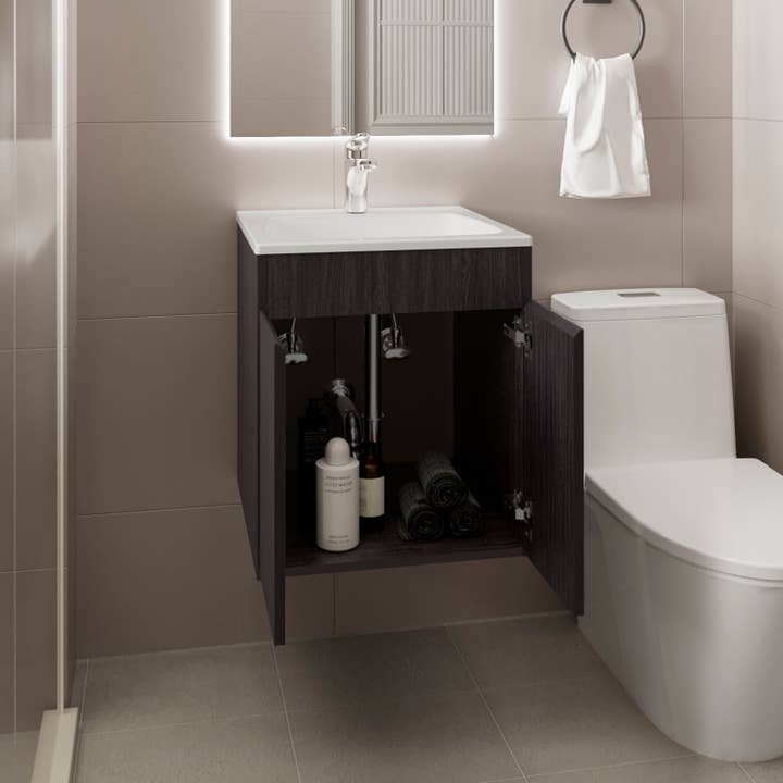 TUHOME FURNITURE - Wholesale Cabinet - Bathroom Vanity 45 Meka, One Open Shelf1