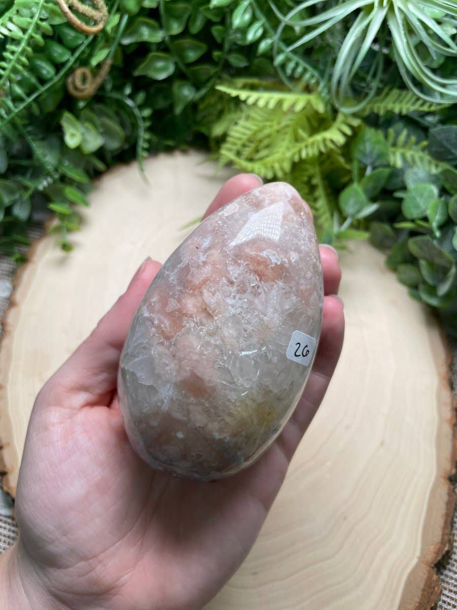 Copper Ashes - Wholesale Spiritual Stone/Crystal - Flower Agate Egg2