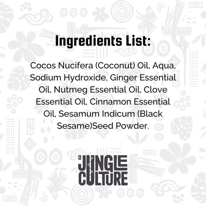 Jungle Culture - Venta al por mayor Pastilla de jabón - Jabón corporal: jabones en barra exfoliantes sólidos de jengibre y especias