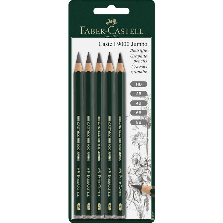 Faber-Castell Castell 9000 Graphite Pencil, Graphite Set 5 for wholesale by West Design Products UK