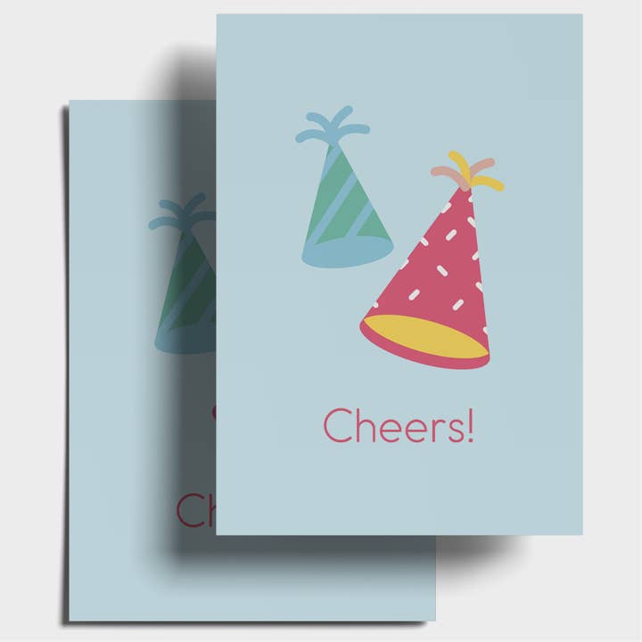 Chapéu de Festa Cheers Postais de Feliz Aniversário. Pack De 5 ou 10 Postais por atacado de CardCraft