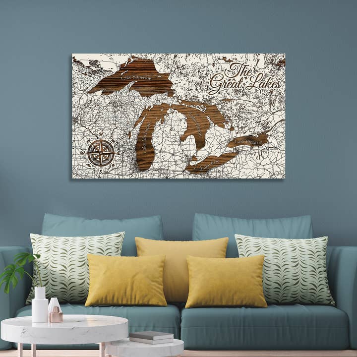 Fire and Pine Wood Maps - Wholesale Map - Iowa: Great Lakes Street Map