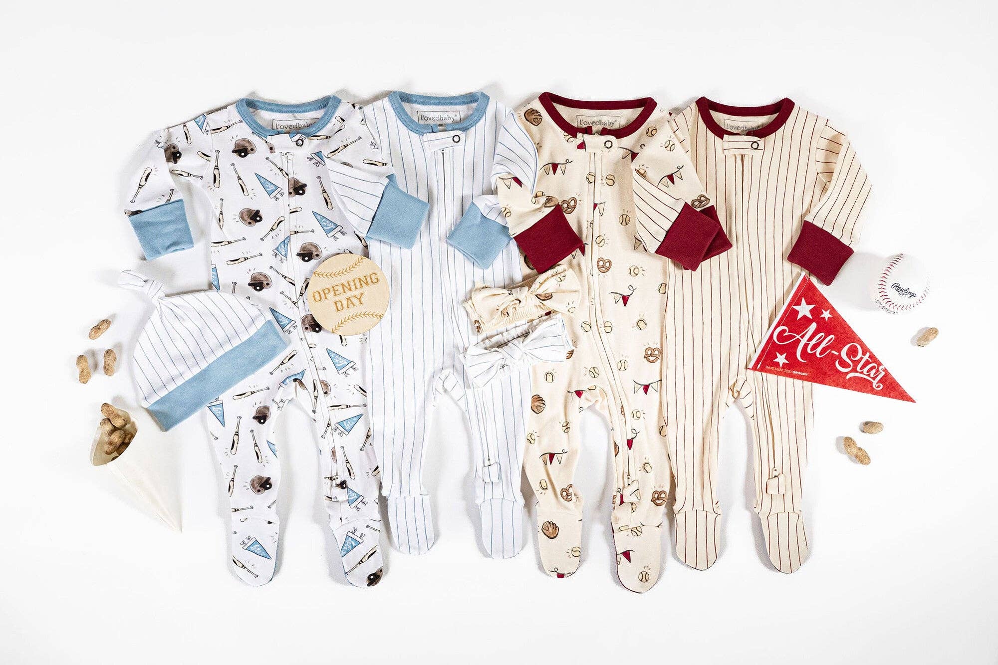 L'ovedbaby - Vendita all'ingrosso Tutina - Neonati - Pool Pinstripe | Tutina con Piedini e Cerniera Organica a Coste4