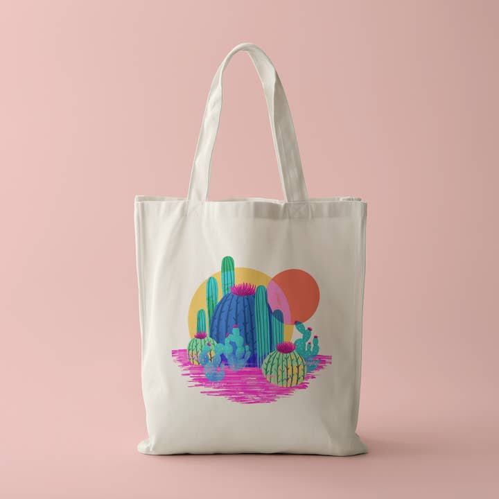Colorful Desert Tote bag (Double-sided) for wholesale by Squidly Designs