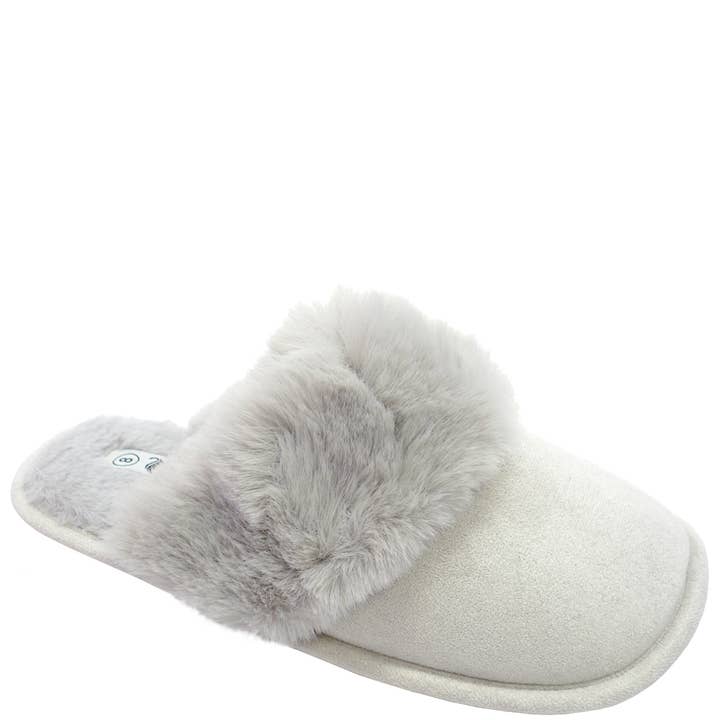 FURRY INDOOR SLIPPER 18 PAIRS, HYDEE 01 18 for wholesale by JOIA ACCESSORIES