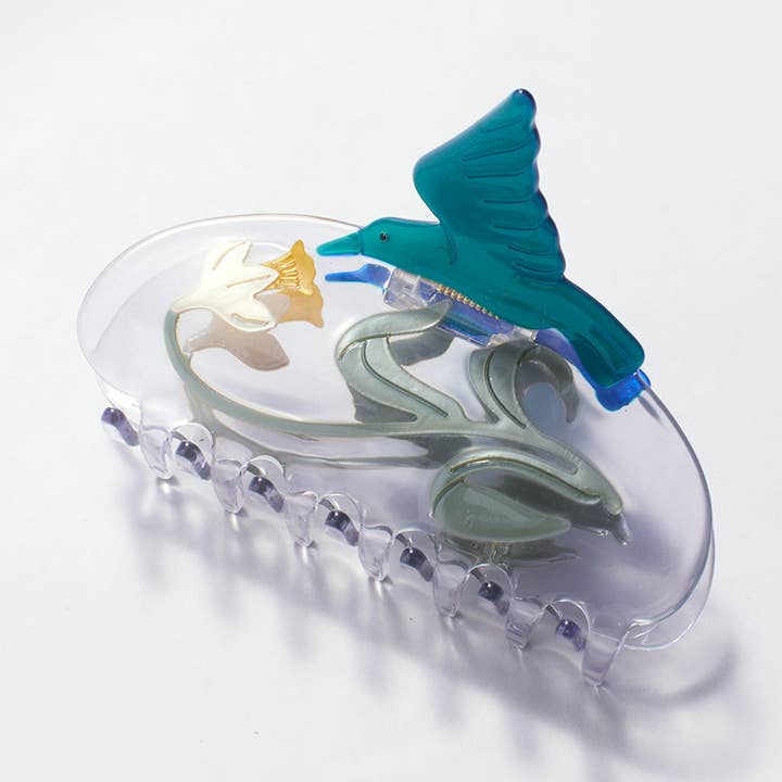 Narcissus blomst og kolibri Klar acetathårklo for engroshandel hos WINONA IRENE