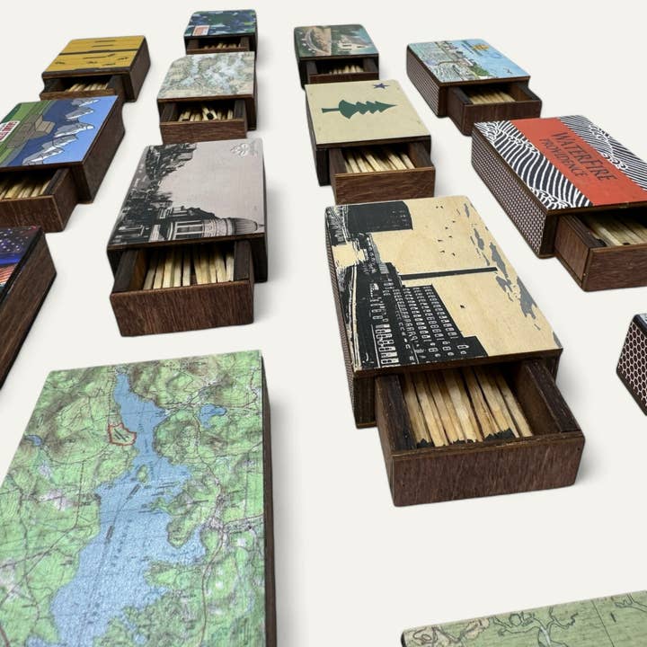 Ingeneius - Wholesale Match Holder - Wooden Keepsake Matchbox With Matches - Custom11