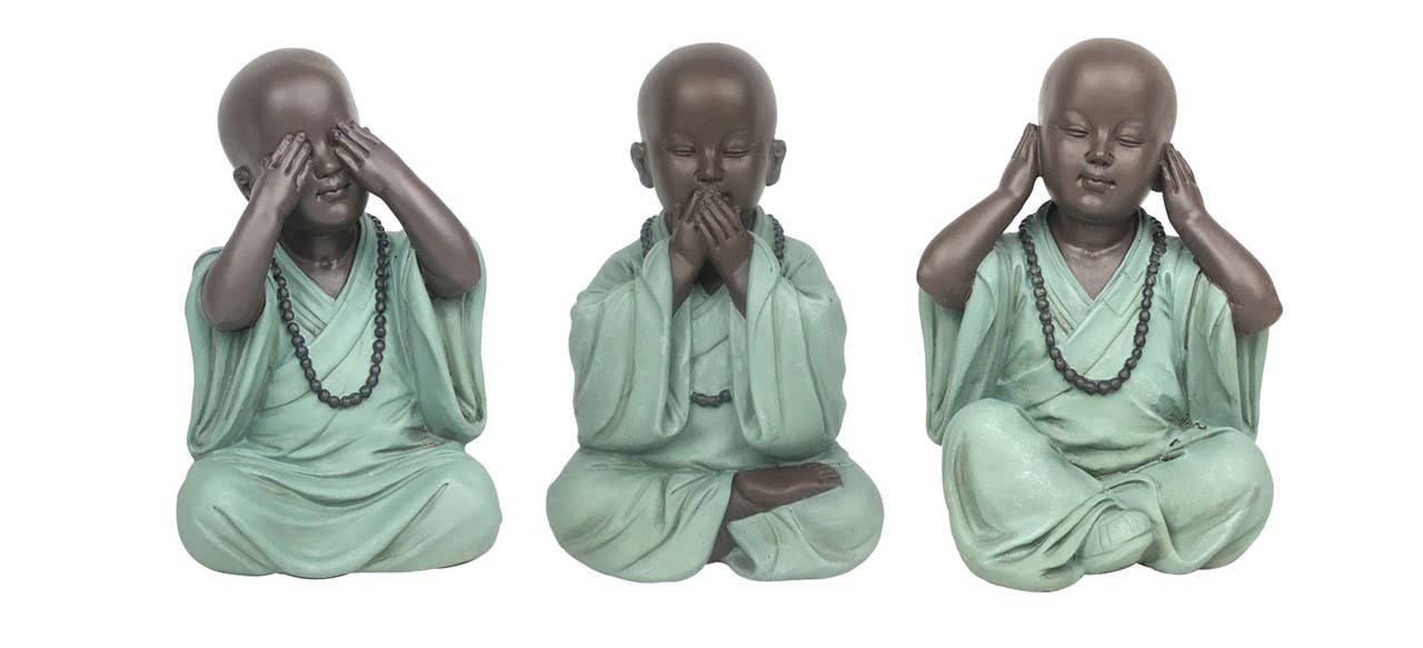 Esoterica Arte - Wholesale Decorative Figurine - Monge Cego, Surdo E Mudo Resin 11x10, 5x18cm (3 pcs)0