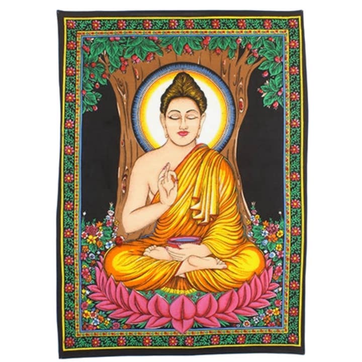 T1 Meditating Buddha Small Tapestry for wholesale by Blue Sky