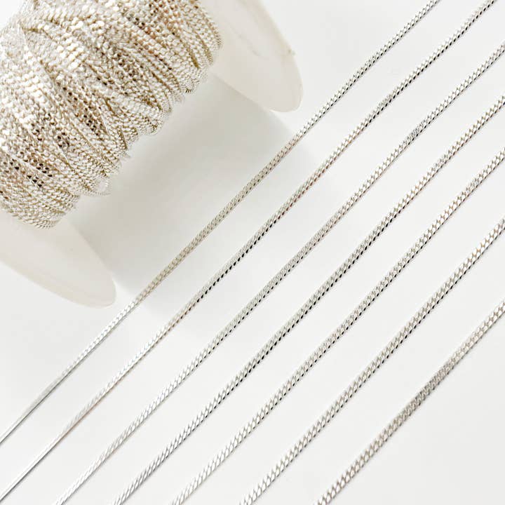 Jewels & Chains – Großhandel Gliederhalskette – X11SS. Sterling Silber 2mm Flachpanzerkette5