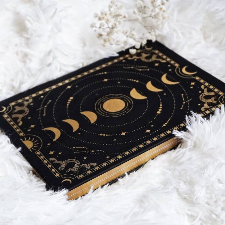 Noelle Gifts & Paper - Wholesale Journal/diary - Celestial Dreams Bullet Journal (Black/Gold) - SECONDS7