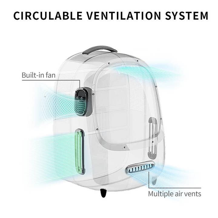 Petpuro - Wholesale Pet Carrier - Cat - PETKIT Breezy 2 Backpack Carrier with Inbuilt Fan & Light – Gradient Blue Pink3