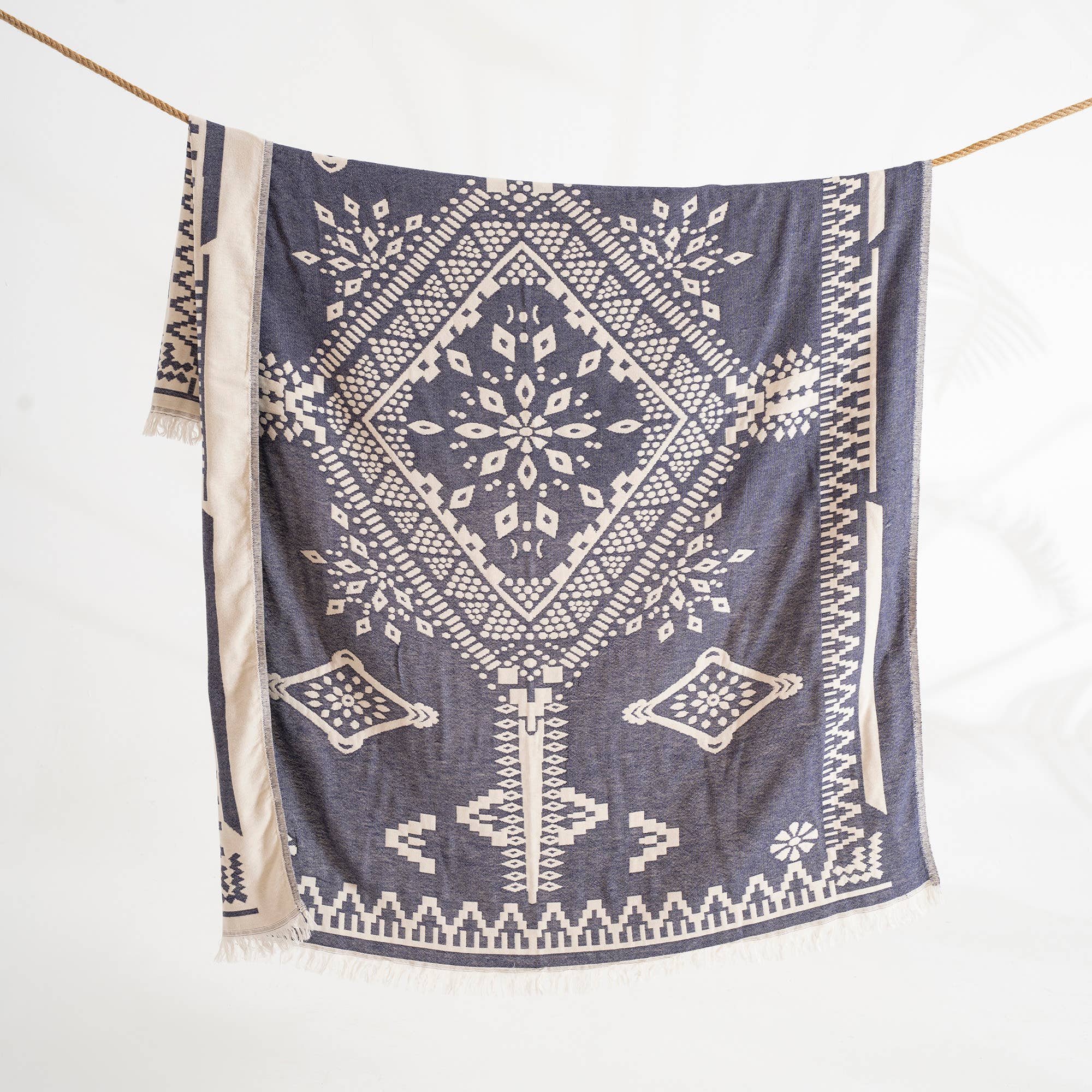 Kikoya – Großhandel Überwurfdecke – Kikoya 100 % Baumwoll-Wohndecke im Landhausstil 130 x 170 cm4