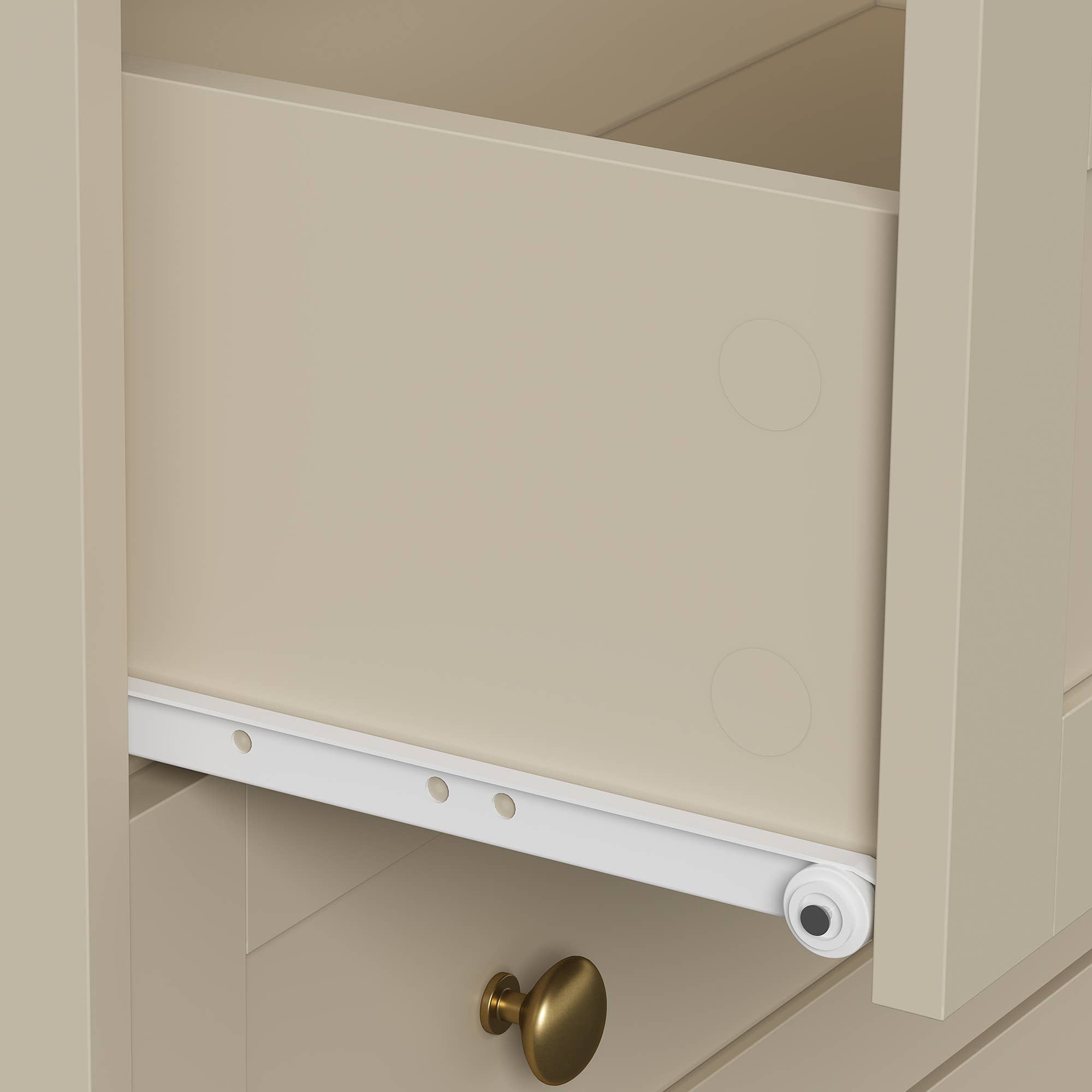 Heynemo - Vente Armoire - Table de chevet à 3 tiroirs, grande table de chevet avec rond doré41