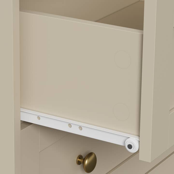 Heynemo - Vente Armoire - Table de chevet à 3 tiroirs, grande table de chevet avec rond doré41