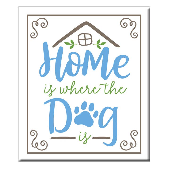 El hogar es donde está el perro: imán para venta al por mayor de Chris’s Stuff Inc.