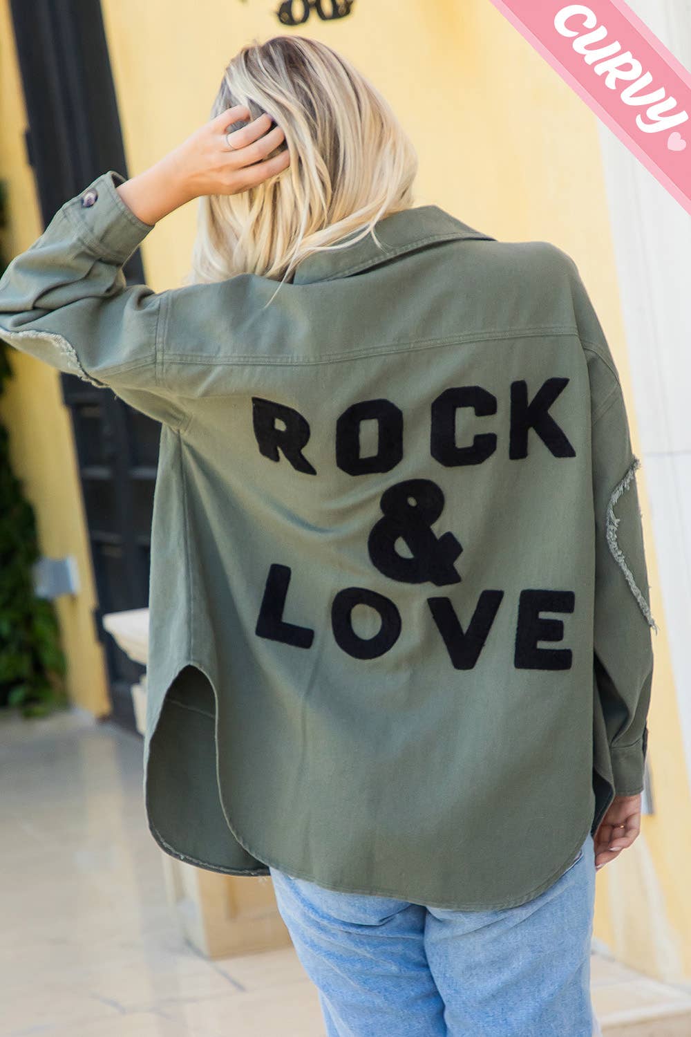 Sweet Lovely by Jen - Wholesale Shirt Jacket/Shacket - Women's - PLUS SIZE COTTON  SHACKET WITH EMBROIDER PATCH 6