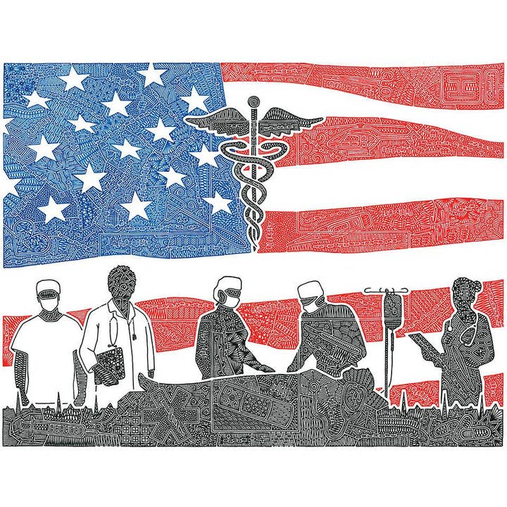 Art Print - Healthcare Heroes for wholesale by Viz Art Ink