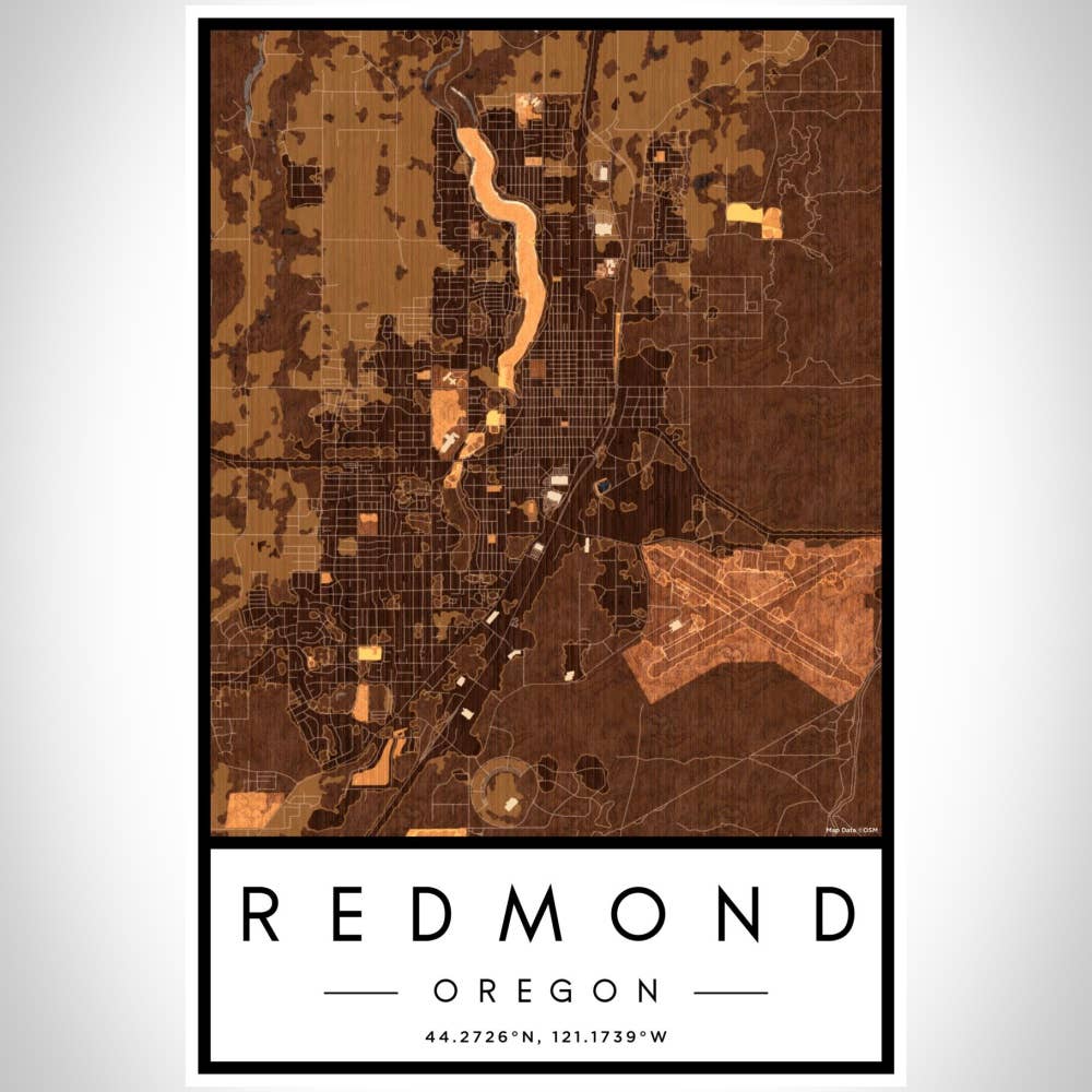 JACE.design - Wholesale Art Print - Redmond OR Map Print Ember2
