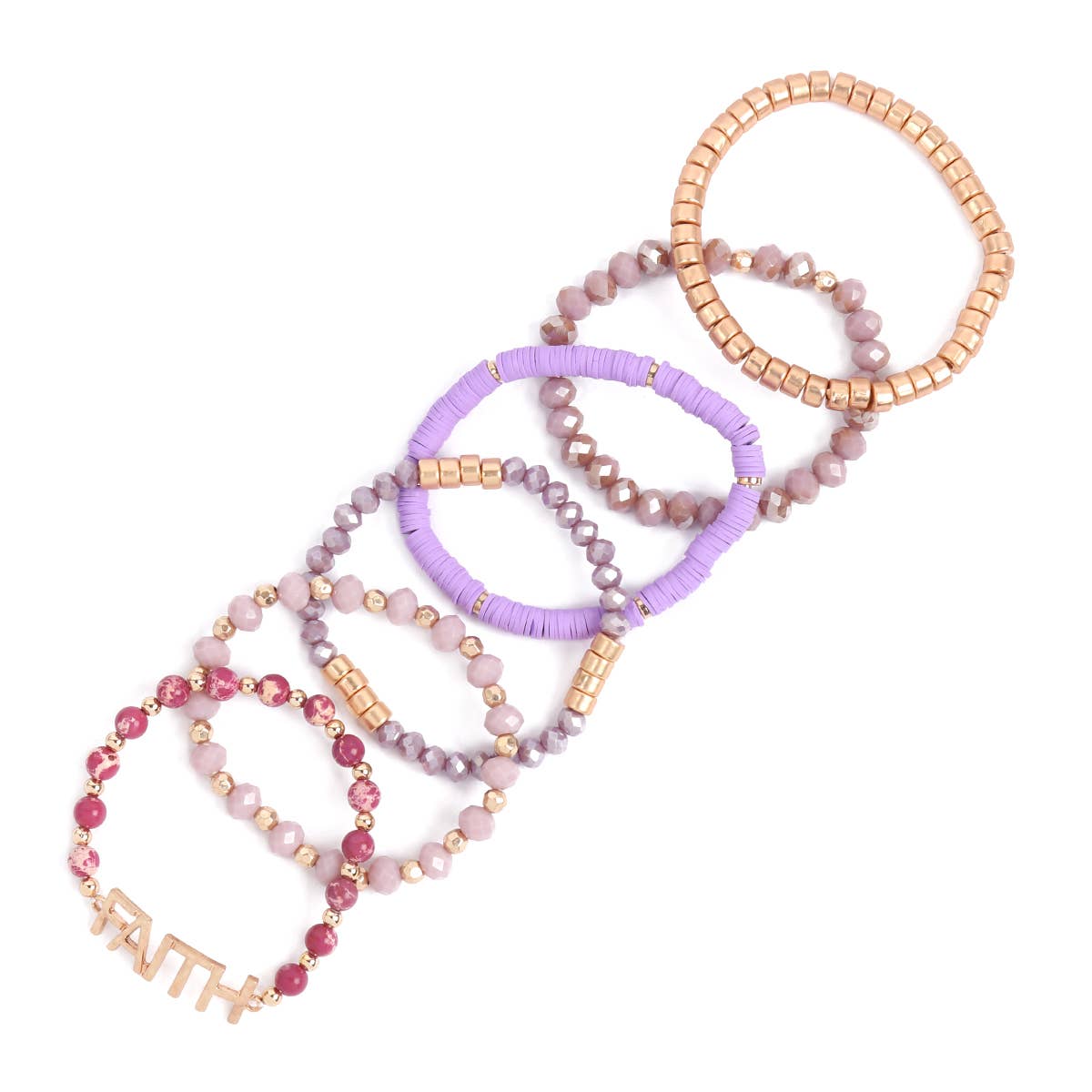 MYS Wholesale Inc - Vente Bracelets à breloques/pendentifs - Bracelet à breloques « Faith » en perles mélangées1