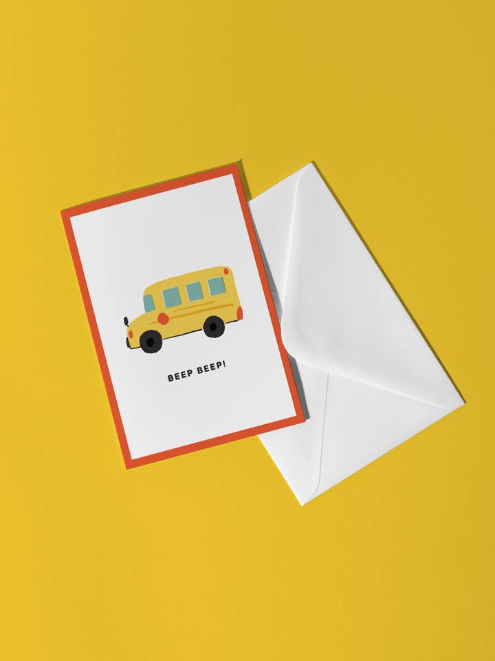 School Bus Greeting Card for wholesale by Room 1021