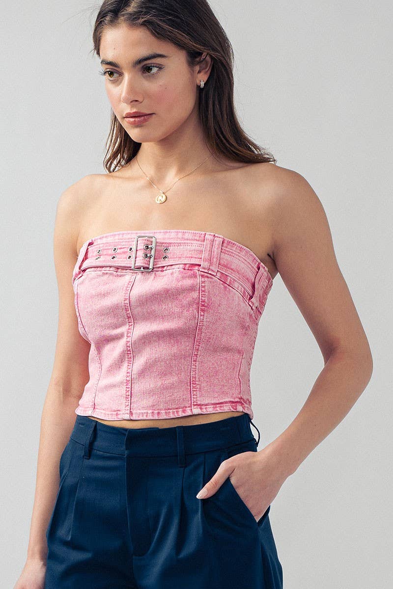 Fashion Week - Wholesale Corset - Women's - Vintage Vibes Denim Corset Top5