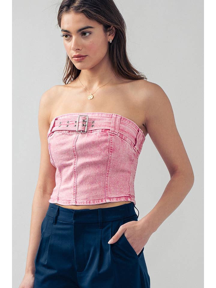 Fashion Week - Wholesale Corset - Women's - Vintage Vibes Denim Corset Top5