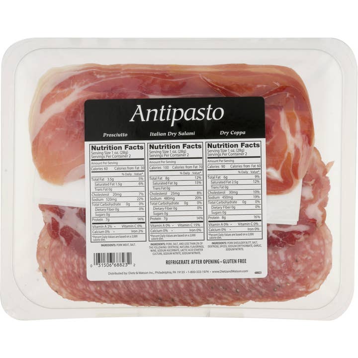 Dietz & Watson – wholesale Salami – Dietz & Watson Antipasto tallrik, 6 oz1