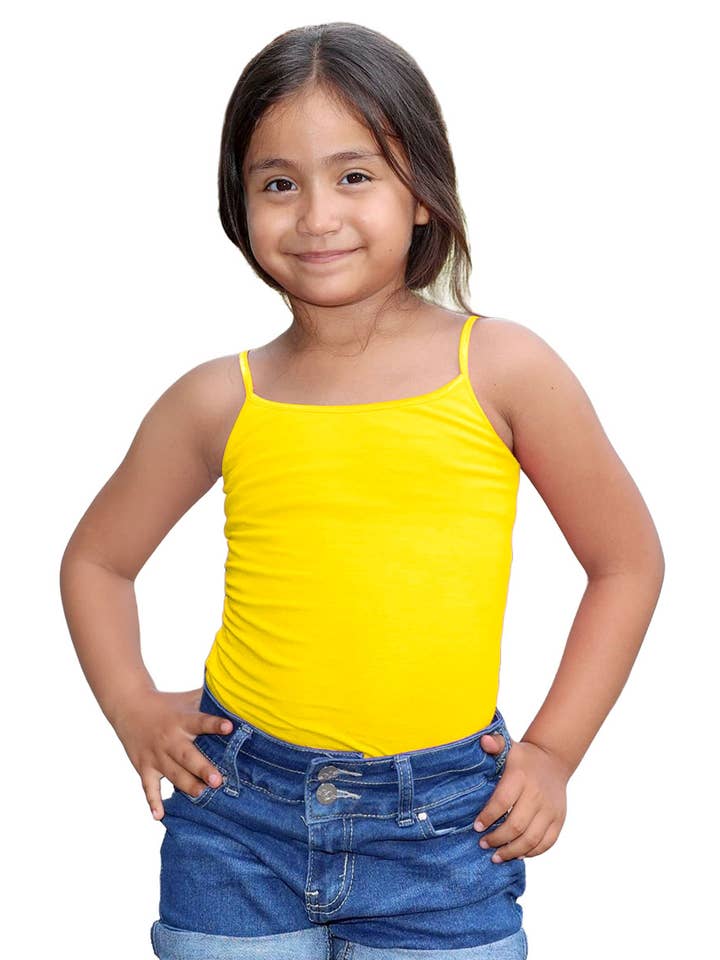 Cutie Patootie Clothing - Wholesale Tank Top - Kids - GKT-16058B Girl's Solid Cami Tank Soft Cotton Lycra5