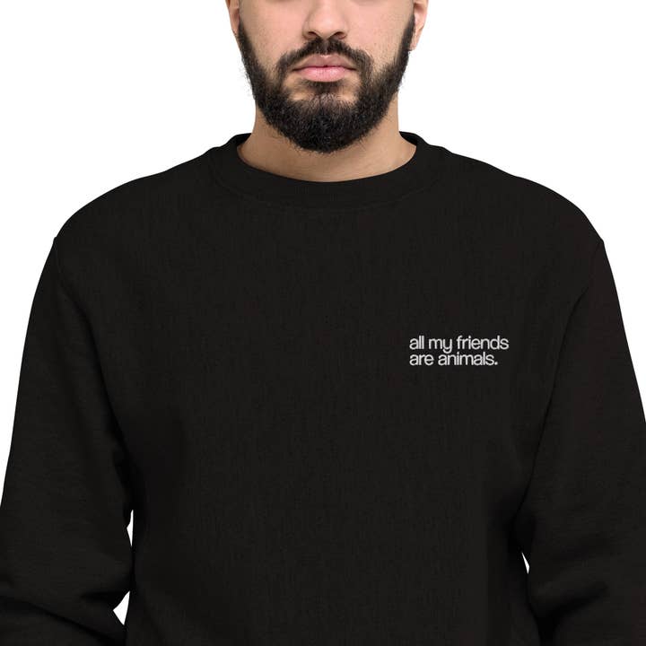 AMFAA® Embroidered Champion Sweatshirt for wholesale by all my friends are animals®