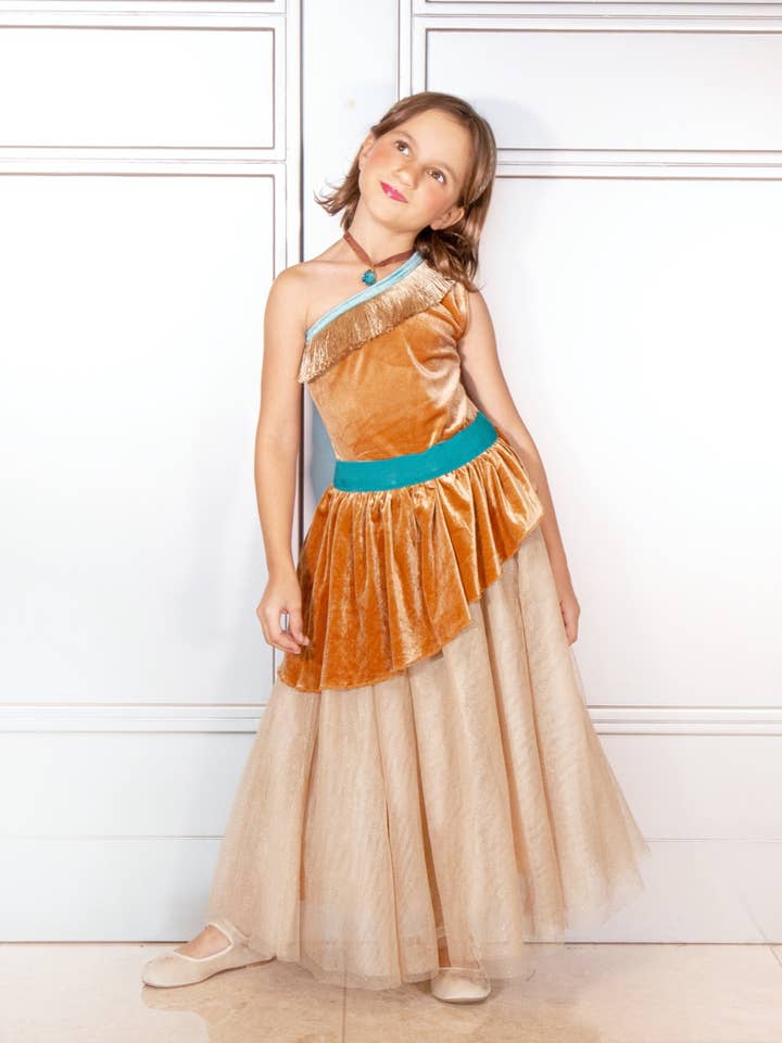 Princess Pocahontas Couture Costume Dress for wholesale by Joy Costumes by Teresita Orillac
