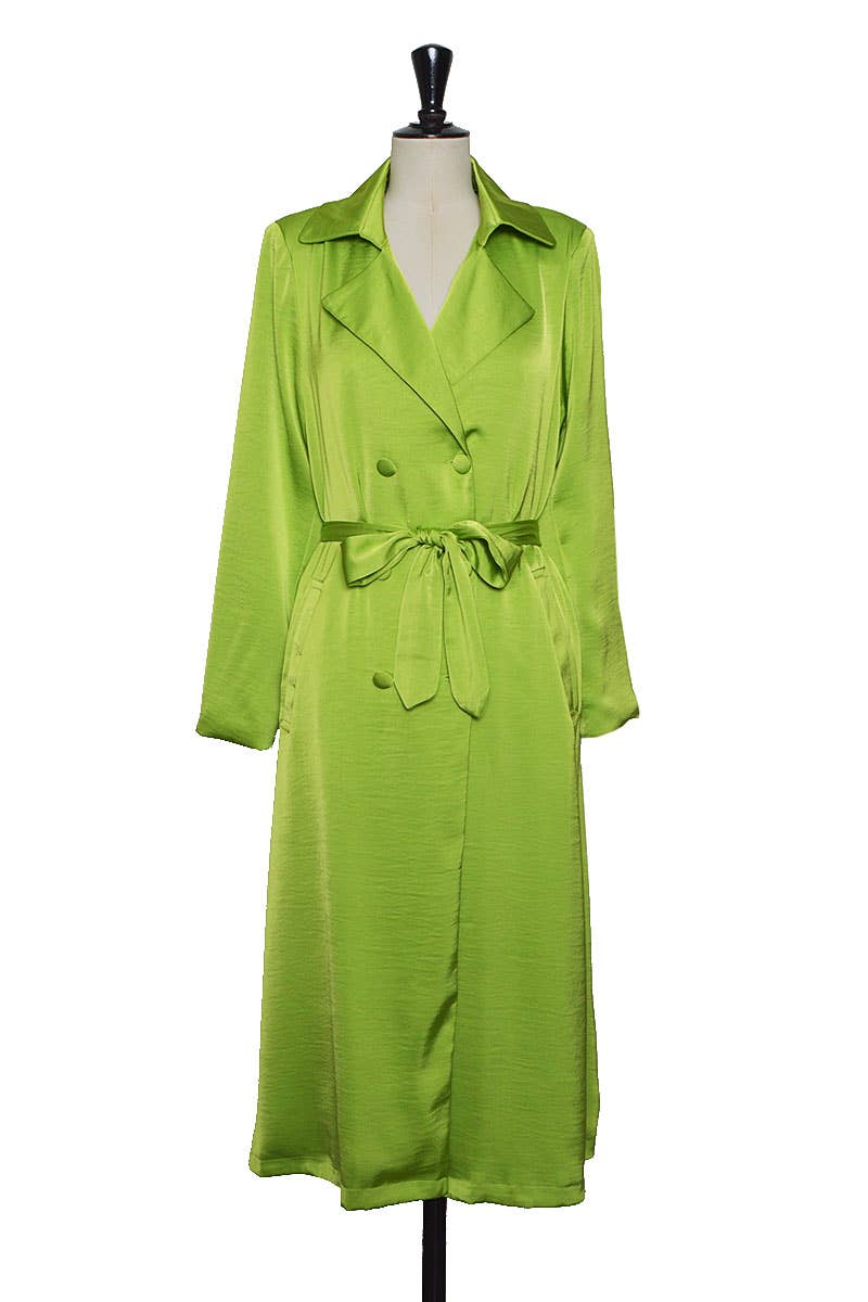 ELLI WHITE - Venta al por mayor Gabardina - Mujer - Gabardina suave de satén con cinturón9