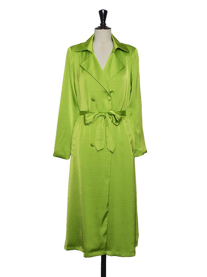 ELLI WHITE - Venta al por mayor Gabardina - Mujer - Gabardina suave de satén con cinturón9