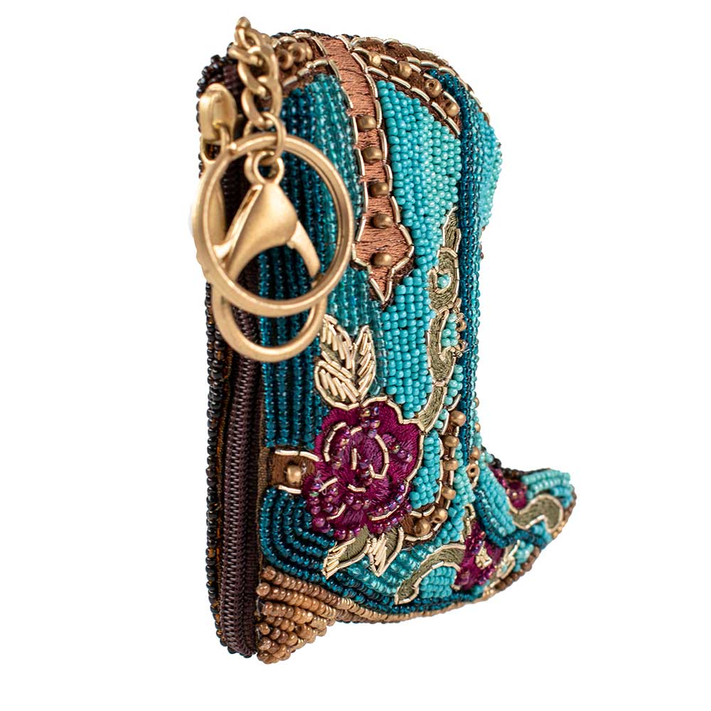 Mary Frances Accessories - Wholesale Coin Purse - Women's - Kickin' Around Beaded Cowboy Boots Coin Purse/Key Fob2
