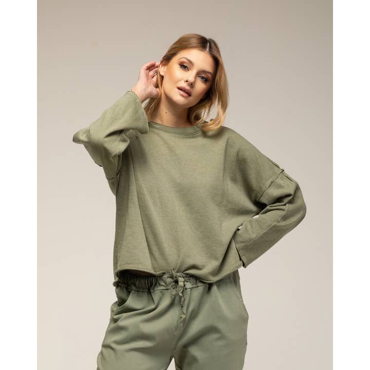 Oversized long-sleeve sweatshirt with lurex and other Purchase Wholesale sudaderas oversize. Free Returns & Net 60 Terms on Faire trending on Faire.