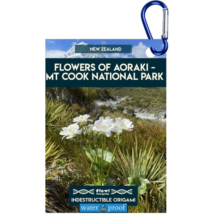 Flowers of Aoraki Mt Cook NP-Indestructible Origami for wholesale by Flexi Field Guides