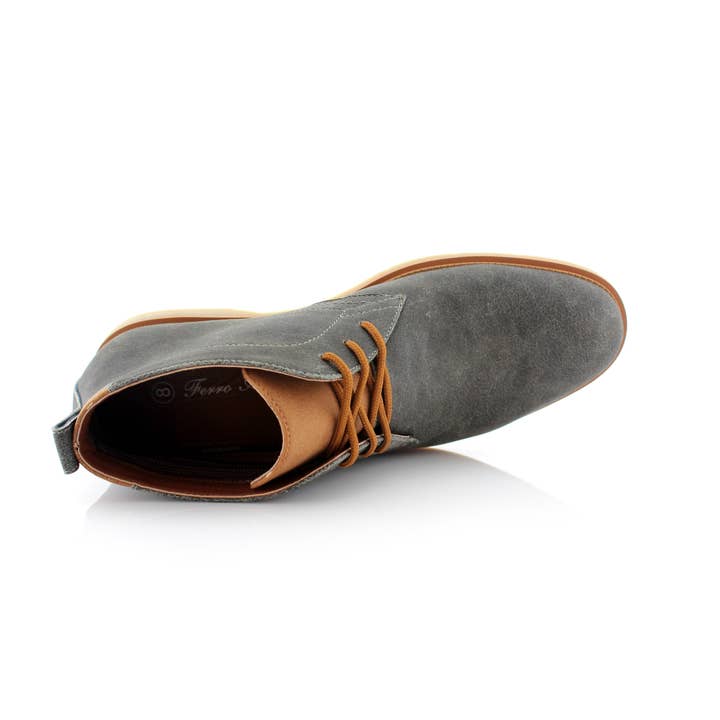 Grey Marvin Vegan Men's Chukka Boots with Memory Foam Insoles for wholesale on Faire