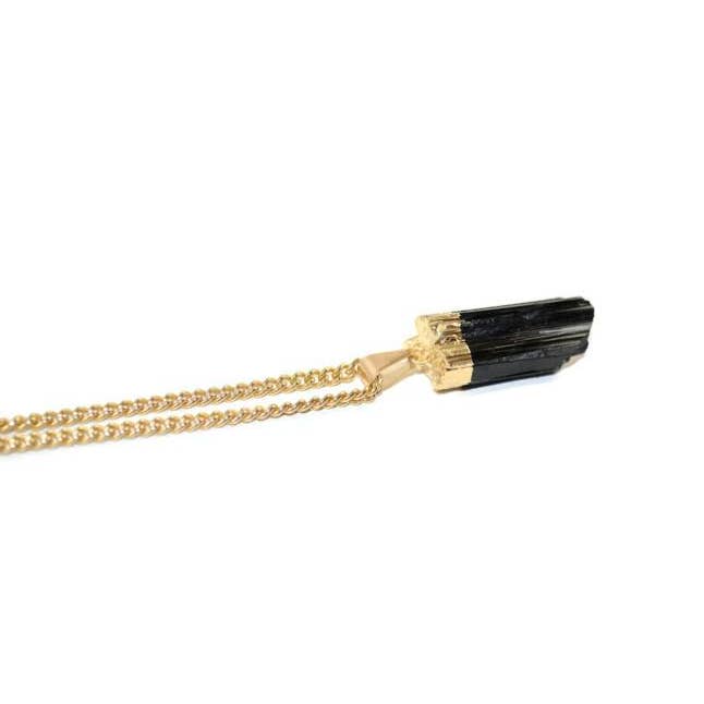 Crystal and Sage - Wholesale Pendant/charm necklace - Tourmaline necklace gold-plated and silver-plated1