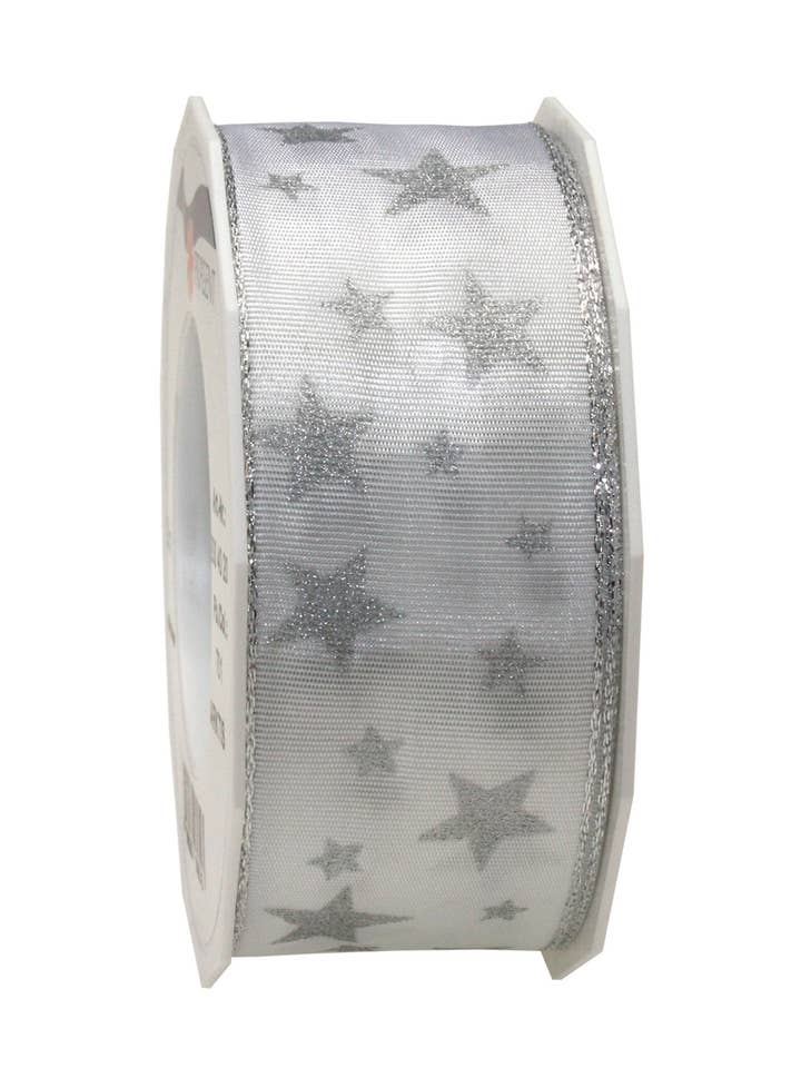 Arctic Zijdelint 20 m Rol 40 mm Wit/Zilver voor wholesale door C.E. PATTBERG GmbH & Co. KG