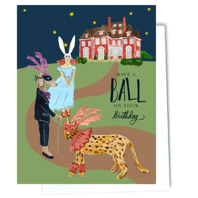 Masquerade Birthday Card for wholesale by Elizabeth Grubaugh