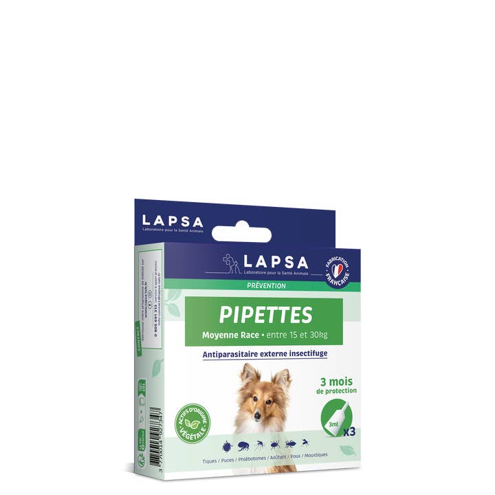 LAPSA - Wholesale Pet Supplement - Dog - LAPSA DOG MEDIUM BREED PIPETTES X3 3ML2