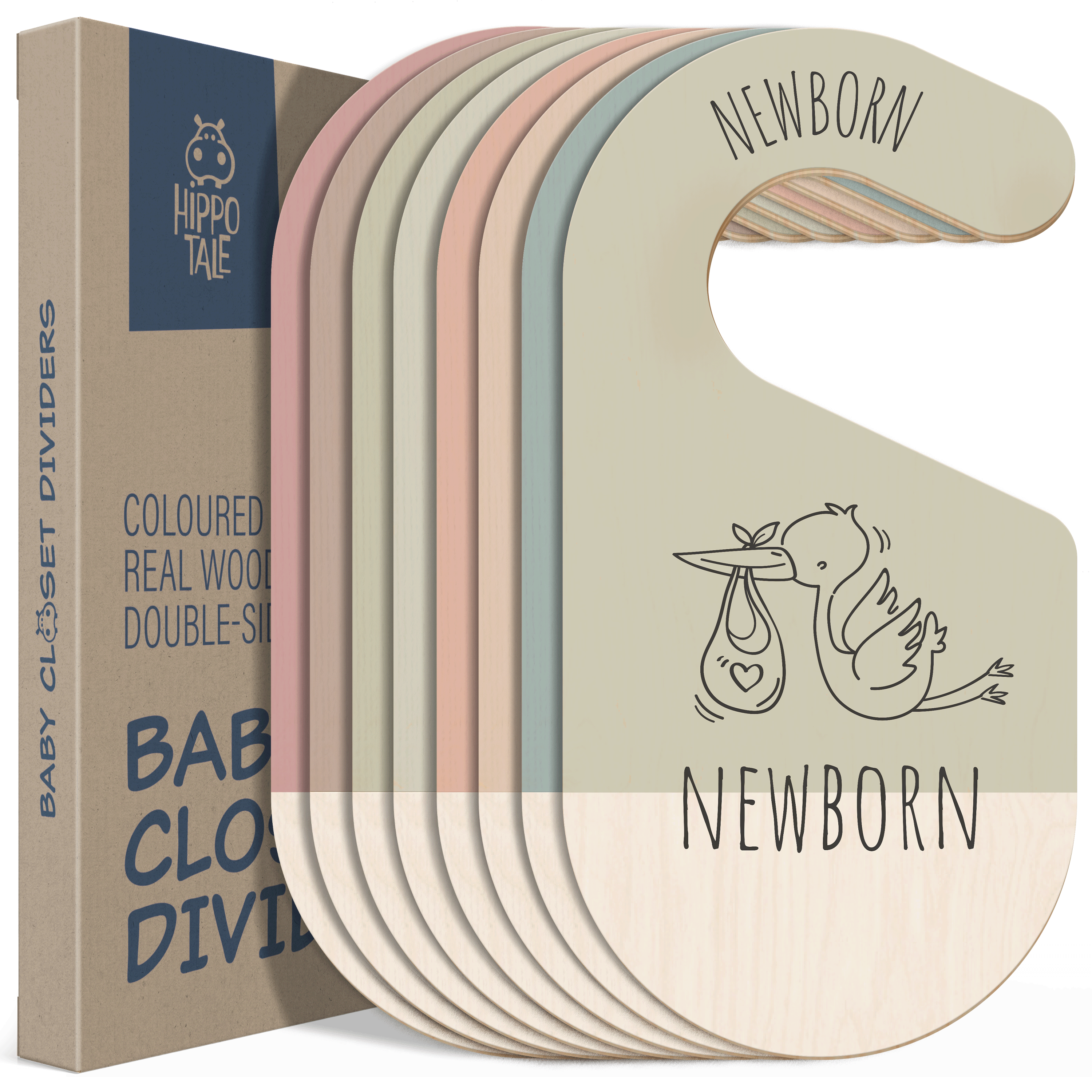 Leib Games – Cabides por atacado – Divisores de Madeira para Guarda-Roupas de Bebê, Organizadores para Armário Infantil0