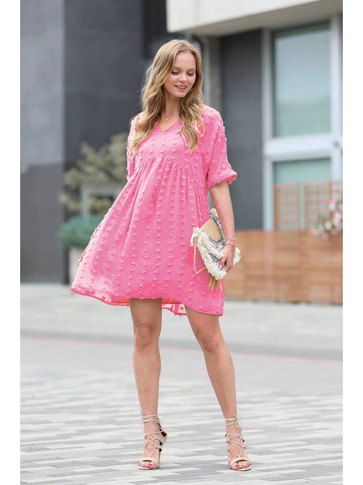 42POPS - Wholesale Dress - Women's - ',,..._ Swiss Dot Babydoll Dress Collection